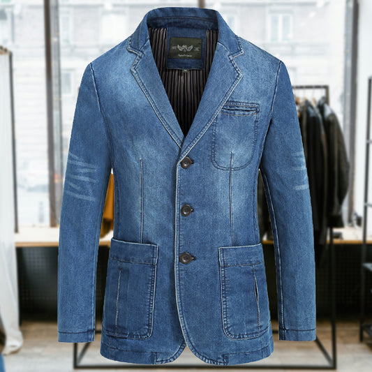 BIAGIO™ | Blazer uomo 3 bottoni in denim