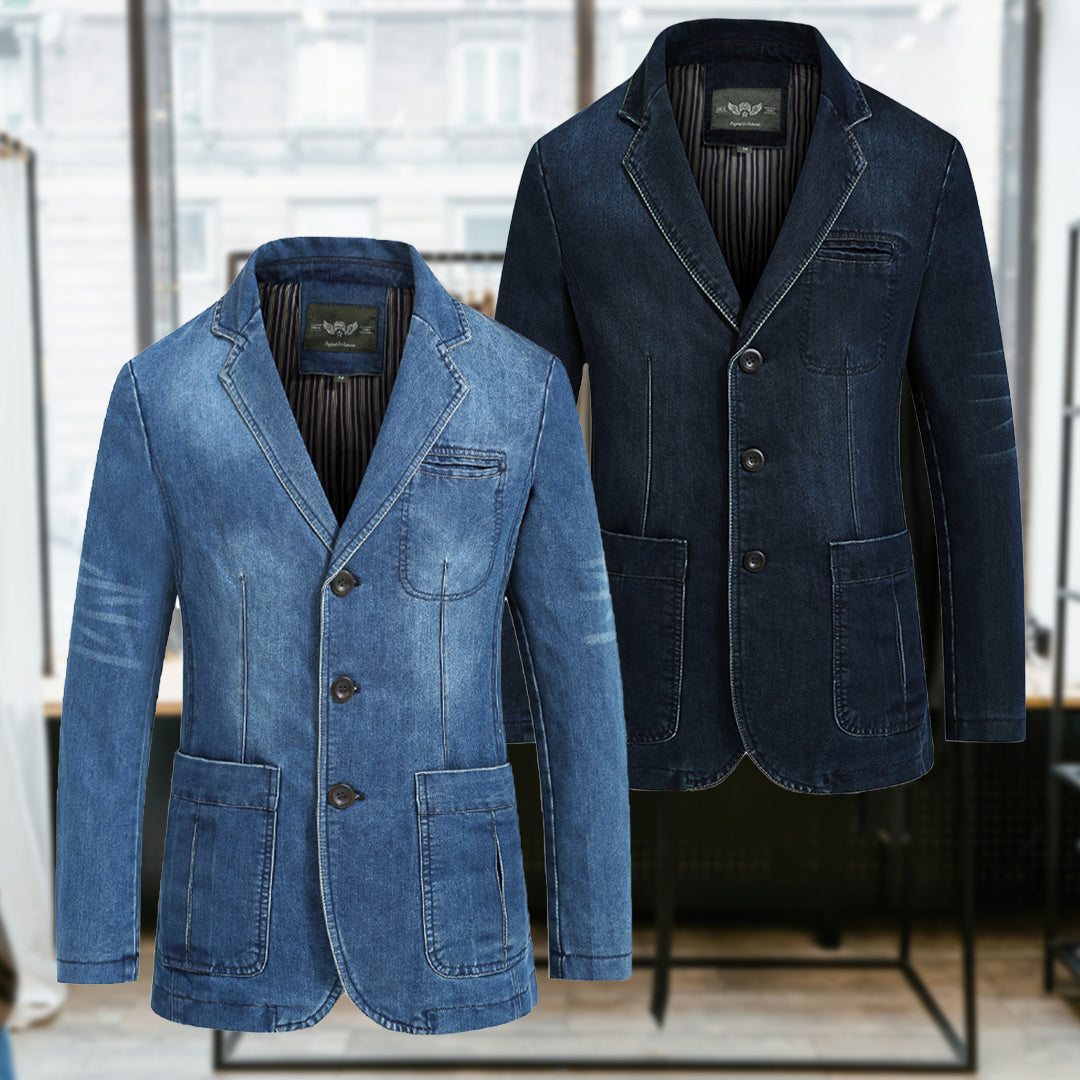 BIAGIO™ | Blazer uomo 3 bottoni in denim